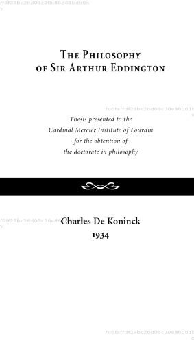 The Philosophy of Sir Arthur Eddington