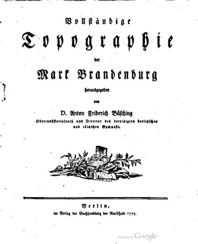 Vollständige Topographie der Mark Brandenburg