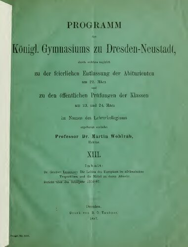 Die Leiden des Europäers im afrikanischen Tropenklima und die Mittel zu deren Abwehr