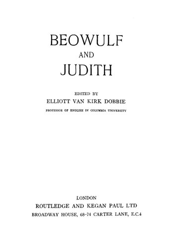 Beowulf ; and, Judith