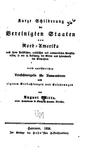Kurze Schilderung der Vereinigten Staaten von Nord-Amerika