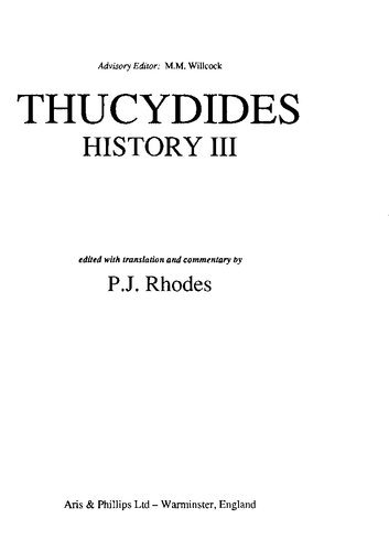 Thucydides: History III