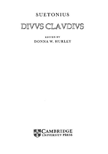 Suetonius: Diuus Claudius