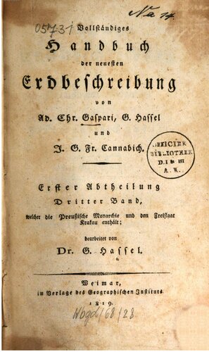 Vollständiges Handbuch der neuesten Erdbeschreibung