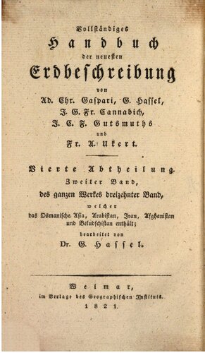 Vollständiges Handbuch der neuesten Erdbeschreibung