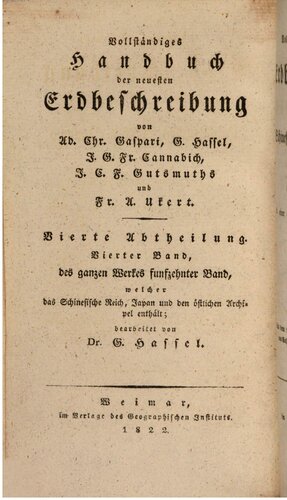 Vollständiges Handbuch der neuesten Erdbeschreibung