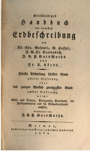 Vollständiges Handbuch der neuesten Erdbeschreibung