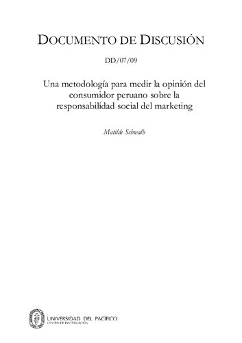 Una metodología para medir la opinión del consumidor peruano sobre la responsabilidad social del marketing