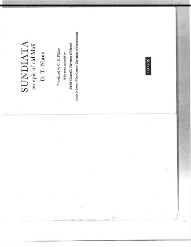 Sundiata: An Epic of old Mali