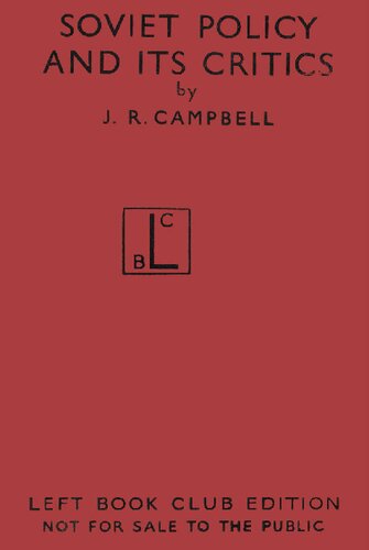 Soviet Policy And Its Critics