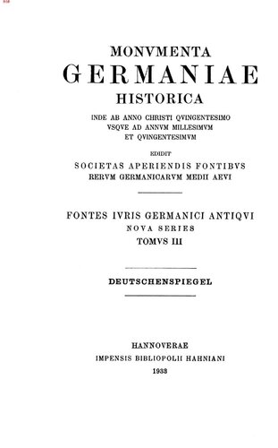 Deutschenspiegel und Augsburger Sachsenspiegel