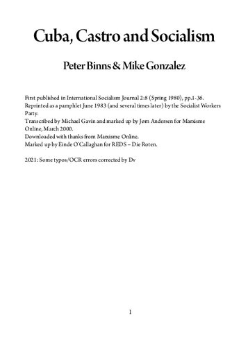 Cuba, Castro and Socialism