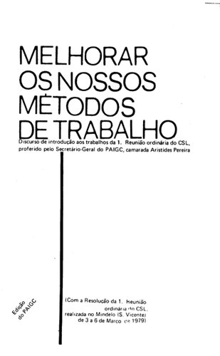 Melhorar os nossos métodos de trabalho