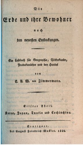 Korea, Japan, Tunkin und Cochinchina