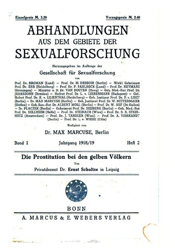 Die Prostitution bei den gelben Völkern