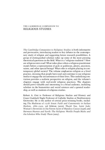 The Cambridge Companion to Religious Studies