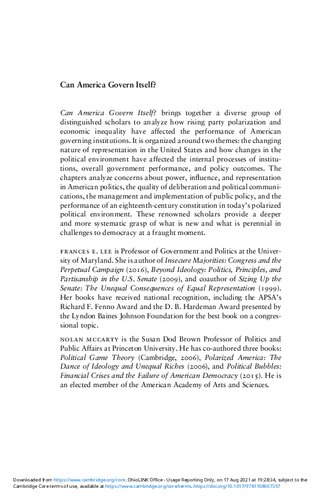 Can America Govern Itself? (SSRC Anxieties of Democracy)