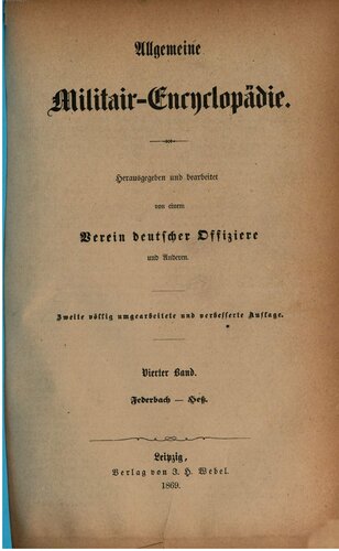 Allgemeine Militair-Encyclopedie [Militär-Enzyklopädie]