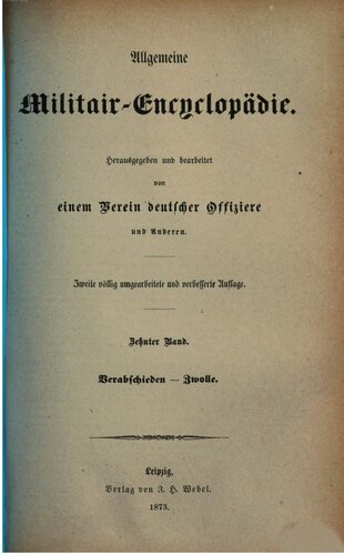 Allgemeine Militair-Encyclopedie [Militär-Enzyklopädie]