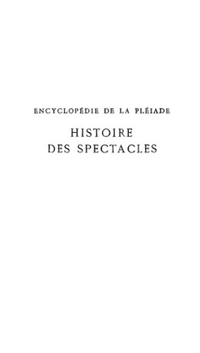 Histoire des spectacles