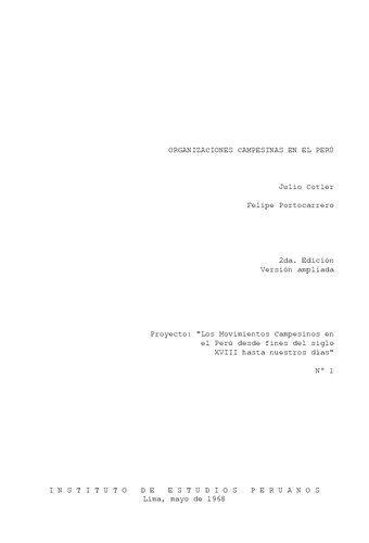 Organizaciones campesinas en el Perú