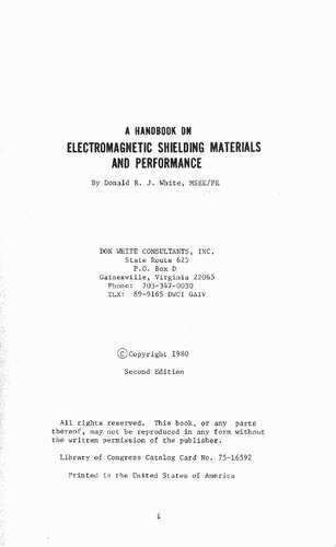 A Handbook on Electromagnetic Shielding Materials and Performance