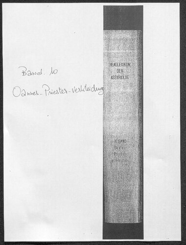 Reallexikon der Assyriologie und Vorderasiatischen Archäologie [RlA]