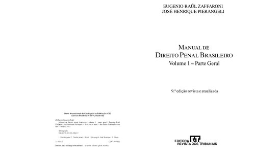 Manual de direito penal brasileiro, volume 1. Parte geral
