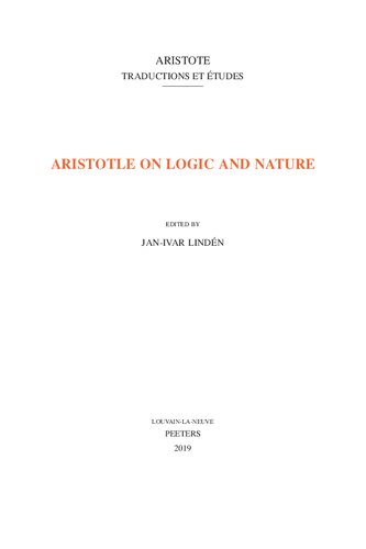 Aristotle on Logic and Nature