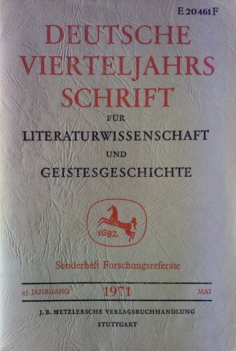Neue Forschungen zur deutschen Dichtung des Spätmittelalters (1230-1500) 1957-1968