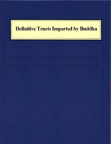 Definitive Tenets Imparted by Buddha