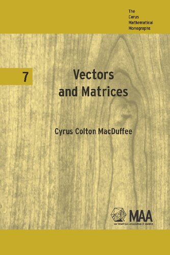 Vectors and matrices