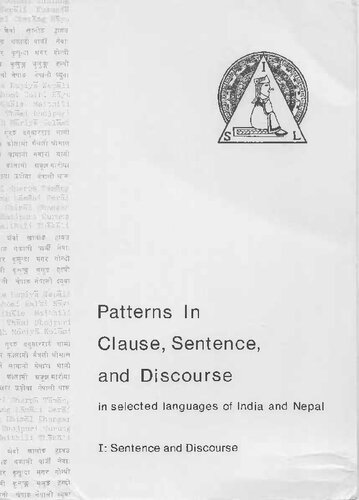 Patterns in clause, sentence, and discourse in selected languages of India and Nepal