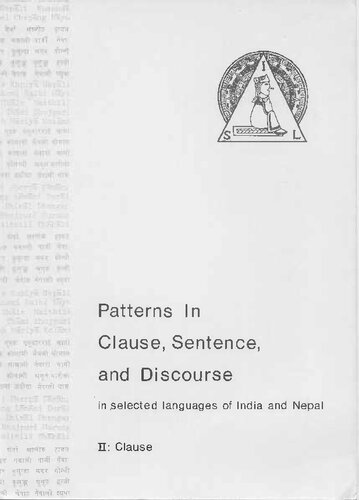 Patterns in clause, sentence, and discourse in selected languages of India and Nepal