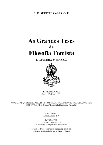 Grandes Teses Da Filosofia Tomista
