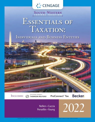 South-Western Federal Taxation 2022 - Essentials of Taxation: Individuals and Business Entities