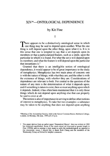 Ontological Dependence