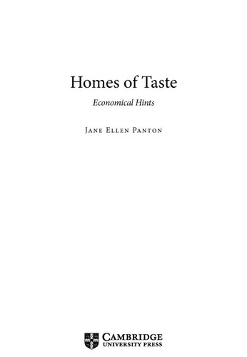 Homes of Taste : Economical Hints