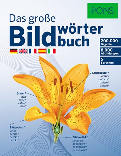 PONS Das große Bildwörterbuch: Deutsch, Englisch, Französisch, Spanisch und Italienisch