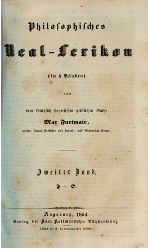 Philosophisches Real-Lexikon (in vier Bänden)