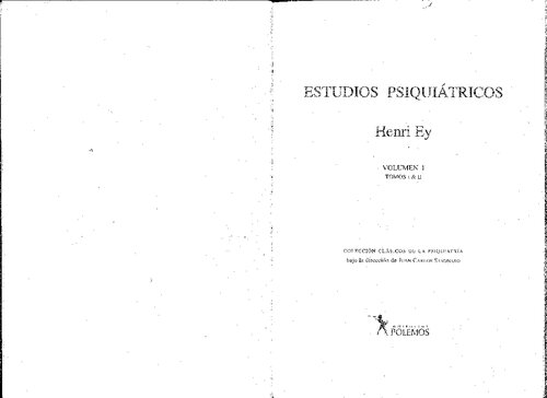 Estudios Psiquiátricos, Volumen 1