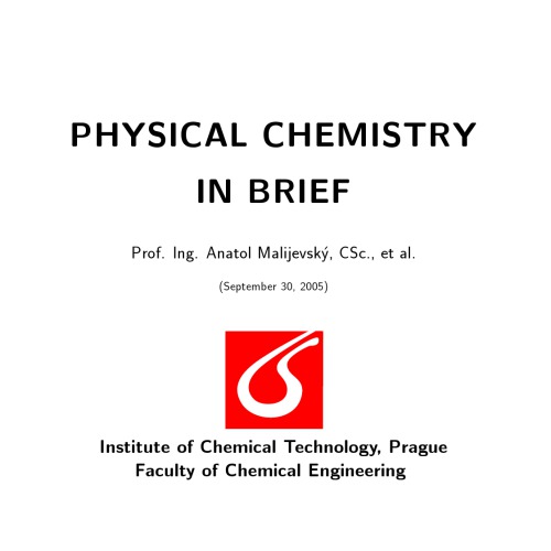 PHYSICAL CHEMISTRY IN BRIEF
