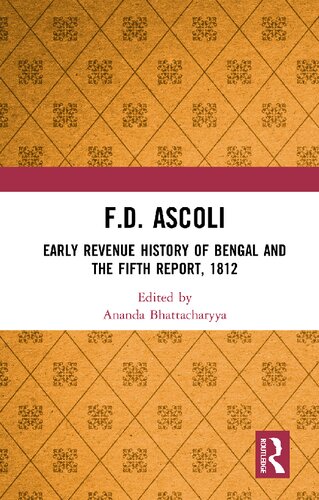 Early Revenue History of Bengal and the Fifth Report, 1812