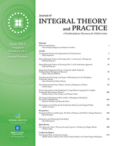 Journal of Integral Theory and Practice 2013—Vol. 8, No. 1&2