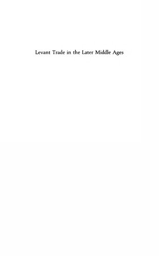 Levant Trade in the Middle Ages