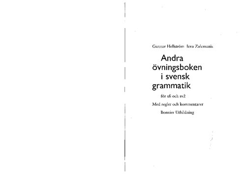 Andra övningsboken i svensk grammatik