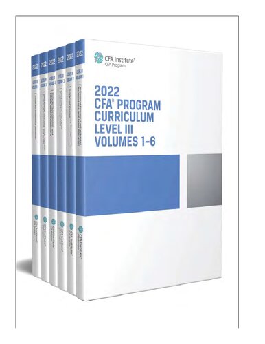 2022 CFA Program Curriculum Level III Box Set (vol. 1-6)