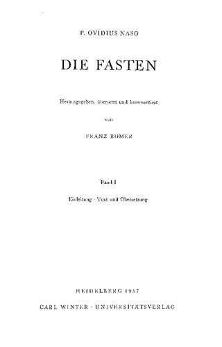 Ovidius: Die Fasten