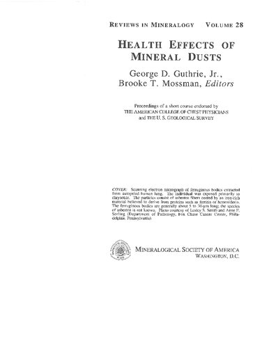 Health Effects of Mineral Dusts
