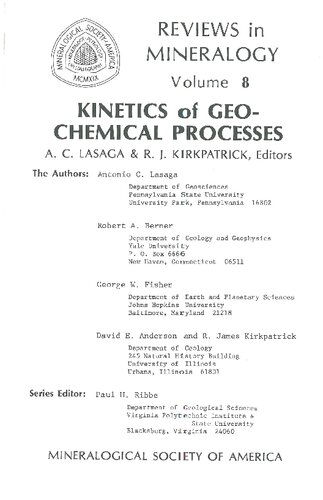 Kinetics of Geochemical Processes